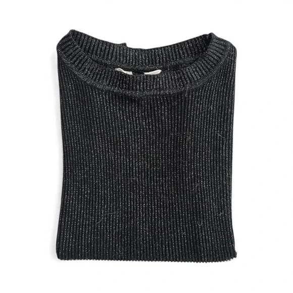 Black glittery rib knit top sweater vest by Primark size M - Picture 4 of 8